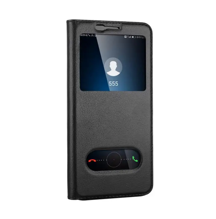 black CYBORIS для Huawei Mate 10 lite чехол из натуральной коровьей кожи чехол для Nova 2i Як узор двойное окно Стенд откидная крышка - Цвет: black