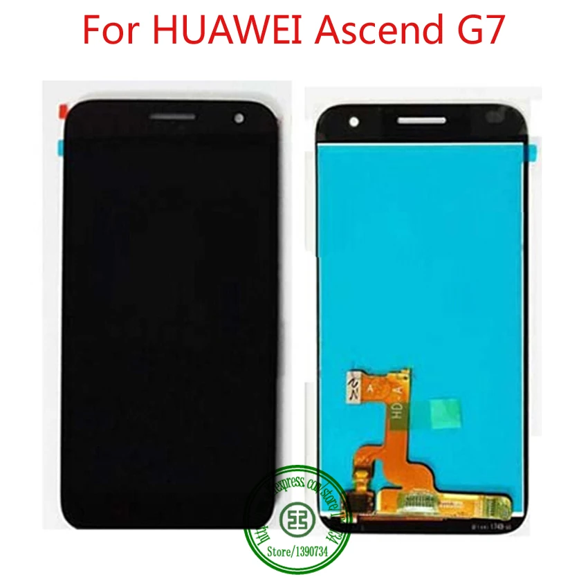 

TOP Quality Black Full LCD Display Touch Panel Screen Digitizer Assembly For Huawei Ascend G7 Phone Replacement Repair Parts