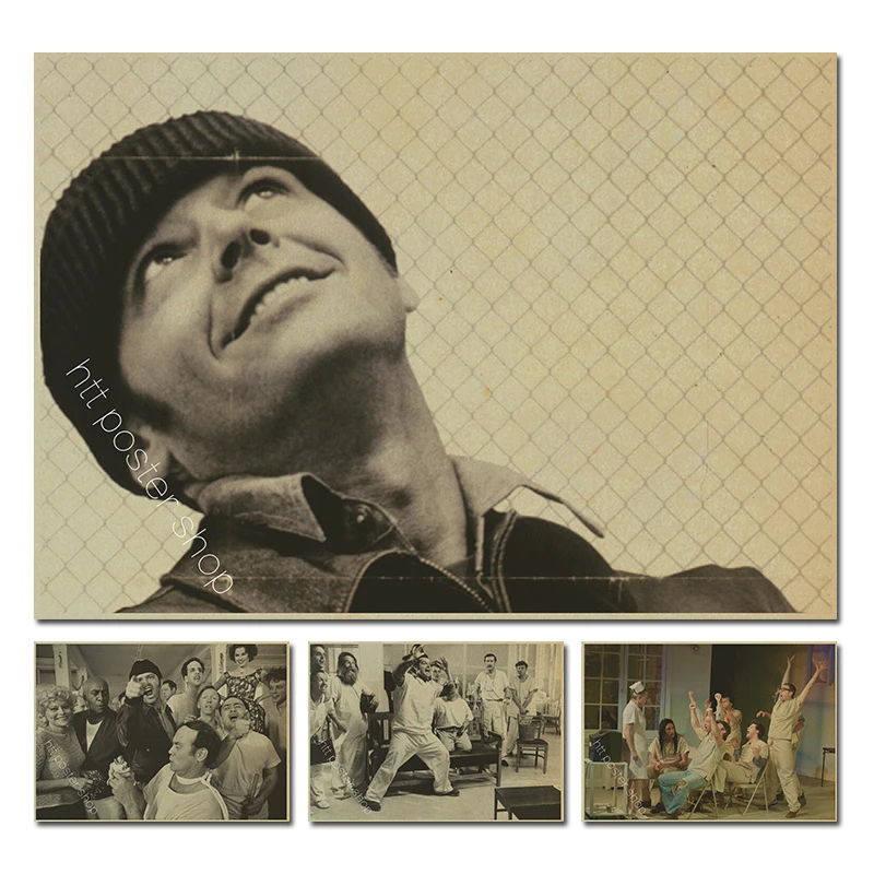 

Dropshipping One Flew Over the Cuckoo's Nest retro Poster vintage prints home bar decor classic poster fashion painting