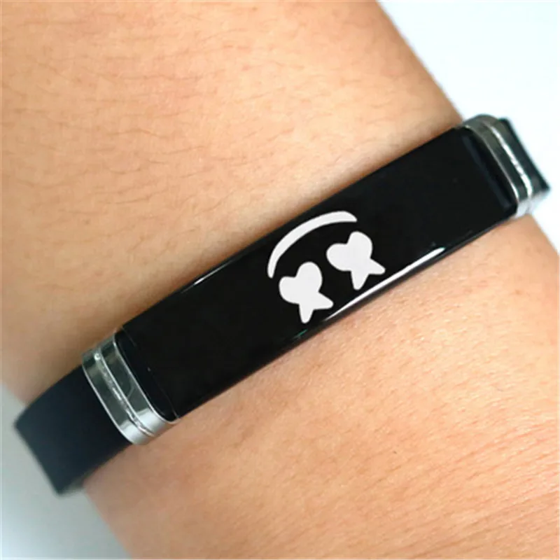 

New Marshmello DJ Bracelets Trendy Style Engrave Watchband Bangles arshmello Music Fans Souvenir Bracelet Jewellery