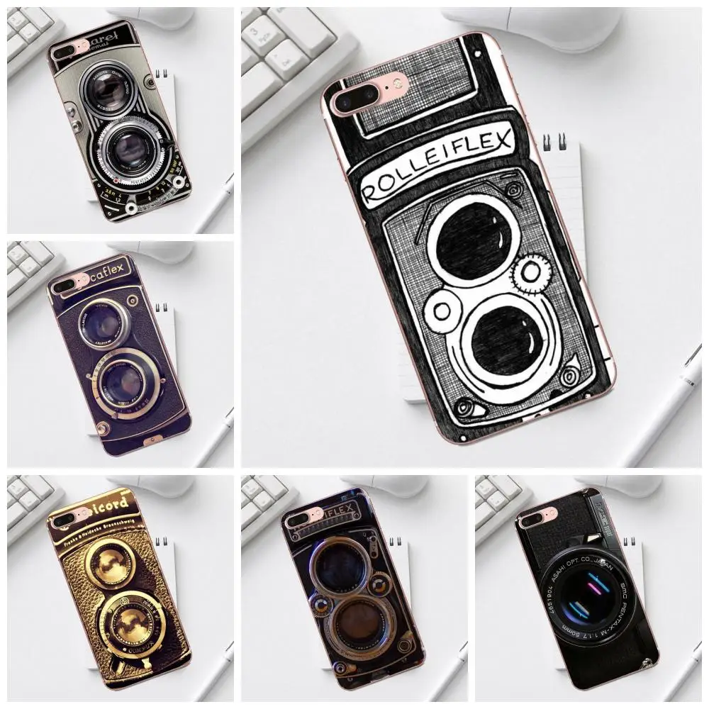 

For iPhone X XS Max XR 4 4S 5 5C SE 6 6S 7 8 Plus Galaxy A3 A5 J1 J3 J5 J7 2017 Phone Case Cover Rolleiflex Vintage Retro Camera