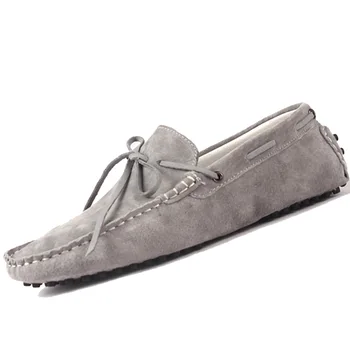 

New Genuine Leather Men Shoes Boat Slip On Moccasins Loafers Handmade Suede Leather Flats Men Casual Driving Shoes Zapatos P151