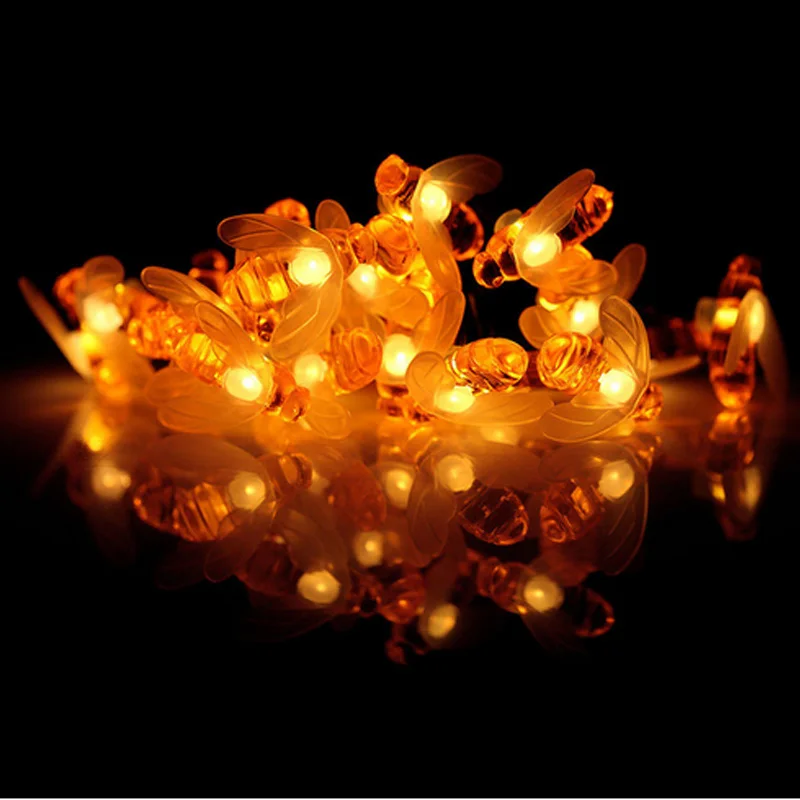 

Bee String Lights 20/50 Led Outdoor Solar Power LEDs Strings Waterproof Garden Patio Fence Gazebo Summer Night Light Decorations
