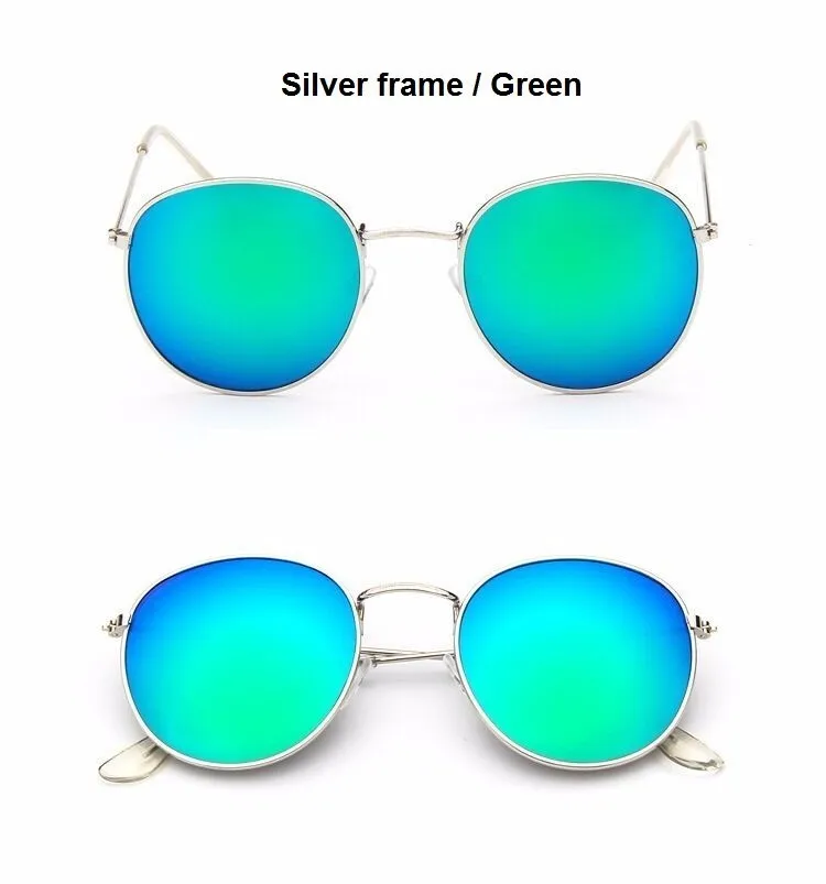 Круглые ретро солнцезащитные очки для женщин, фирменный дизайн, женские зеркальные солнцезащитные очки Ray Pink, роскошные солнцезащитные очки для женщин, UV400