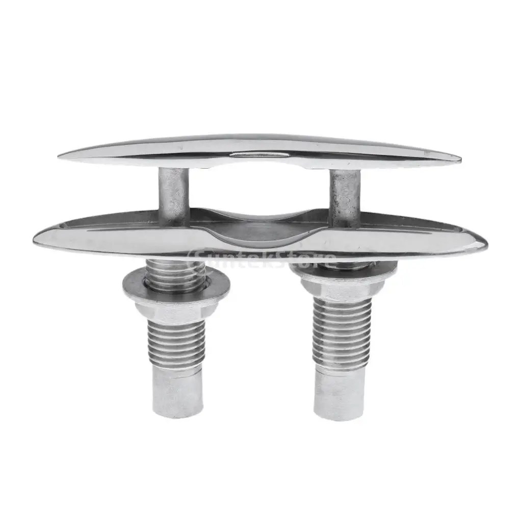 

Heavy Duty 6" Stainless Steel Pull Up Cleat / Pop Up Rope Cleat Flush Mount Sailing Marine Boat Deck Dock Mooring Line Cleat