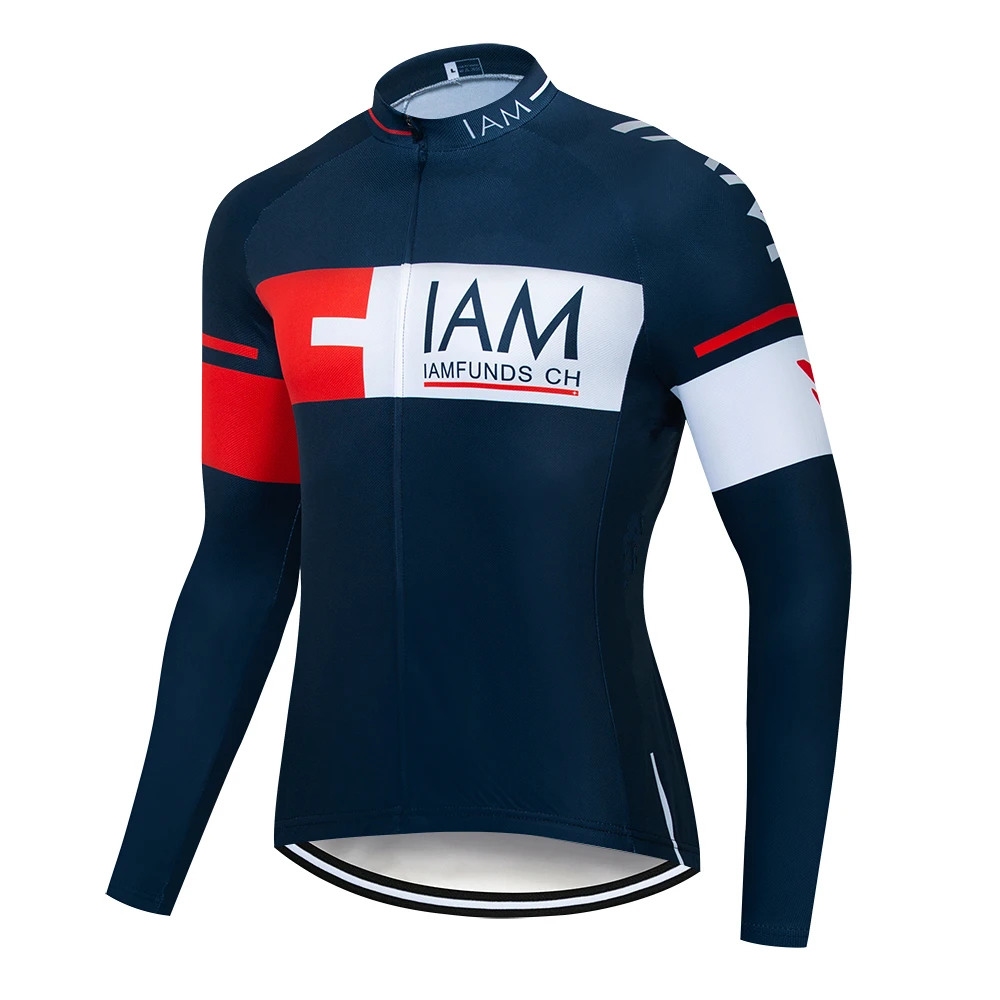 IAM Pro Team с длинным рукавом Велоспорт Джерси наборы дышащий 9D гель коврик спортивная одежда горный велосипед велосипедная одежда