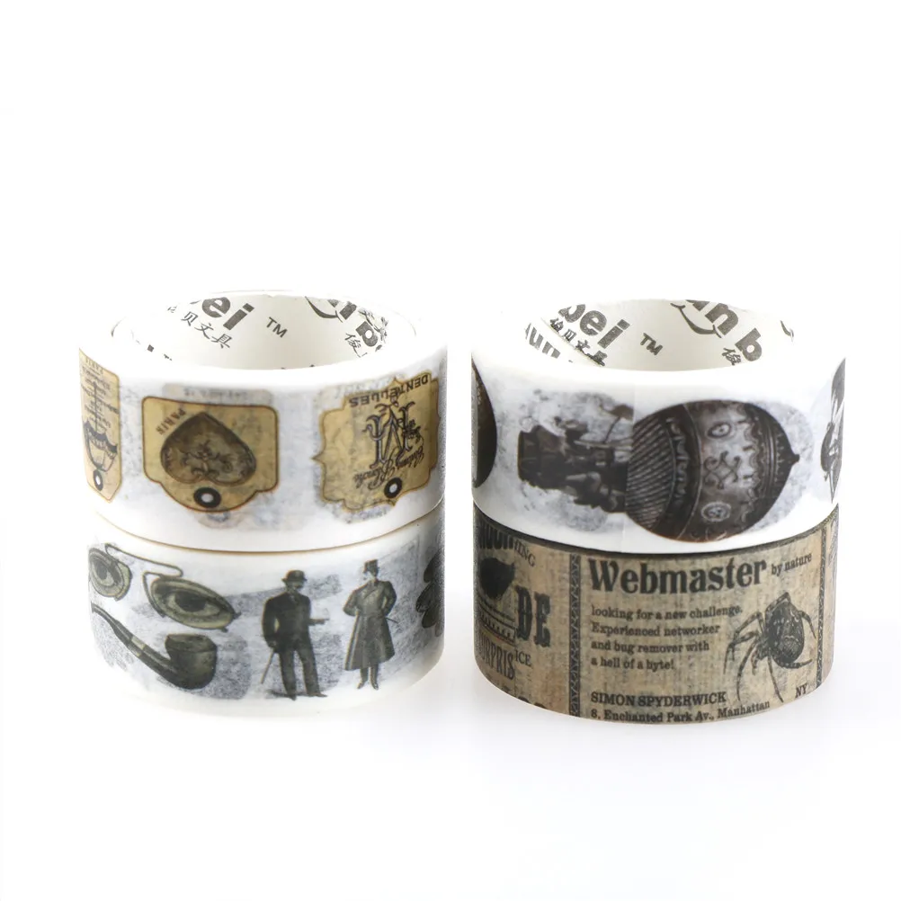 Creative Washi Tape DIY Scrapbooking Masking Tape Newspaper Map Gothic