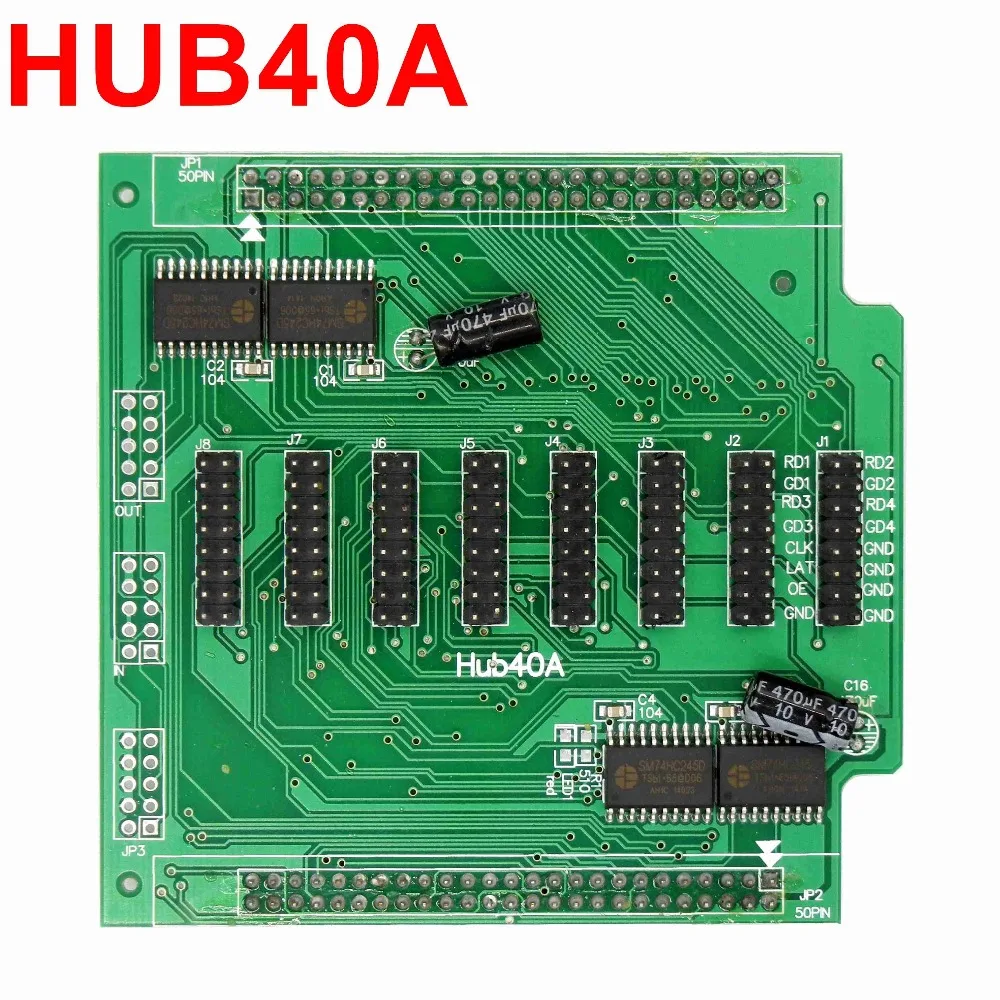 HUB40A светодиодный блок управления конверсионная карта Hub40 карта с 8* hub40 портовый концентратор переходная пластина адаптер