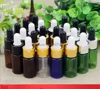 10ミリリットル50ピース/ロットプラスチック空のアンバー化粧品スポイト瓶でガラスピペット、エッセンシャルオイル収納ボトル、化粧品容器