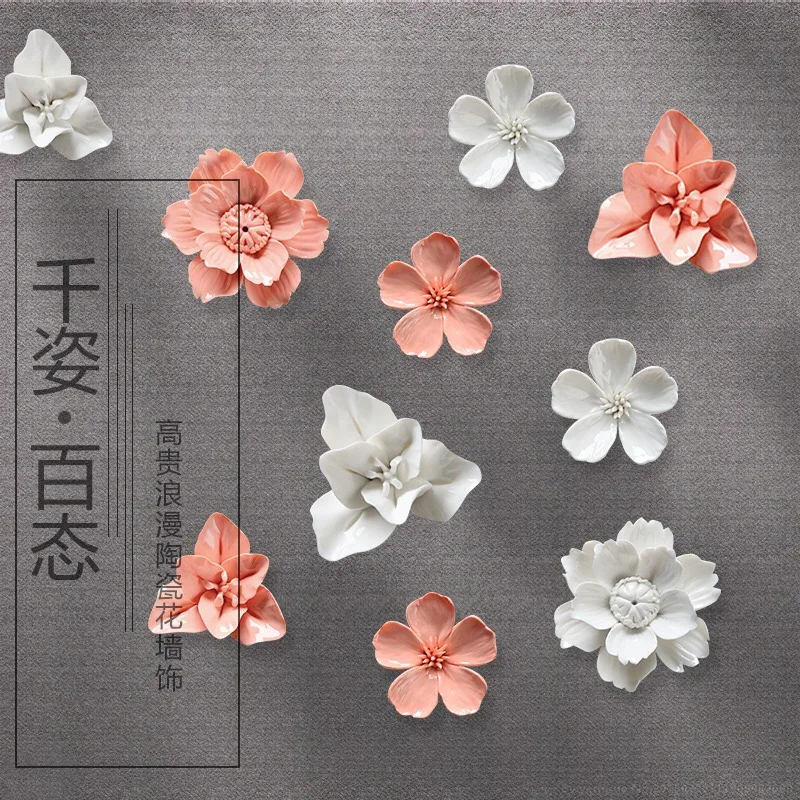 

Ceramic lily Plum blossom decorative plate house background wall decorative dishes crafts figurine home decor flower