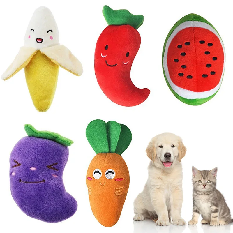 Buy 5pcs Fruits Vegetables Plush Sound Training Toys