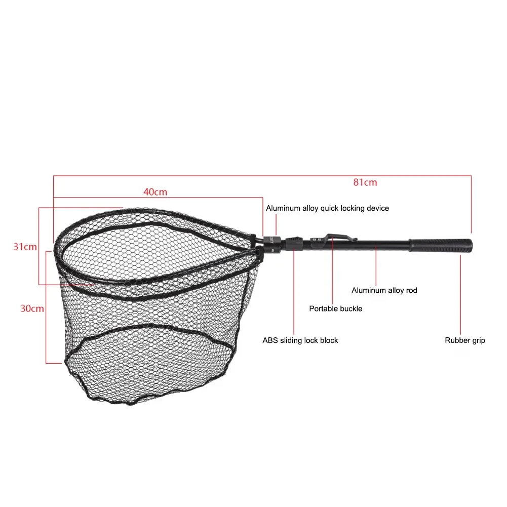 81 см Складная рыболовная сеть из алюминиевого сплава складная нейлоновая сетка рыболовные сети для ловли рыбы YS-BUY