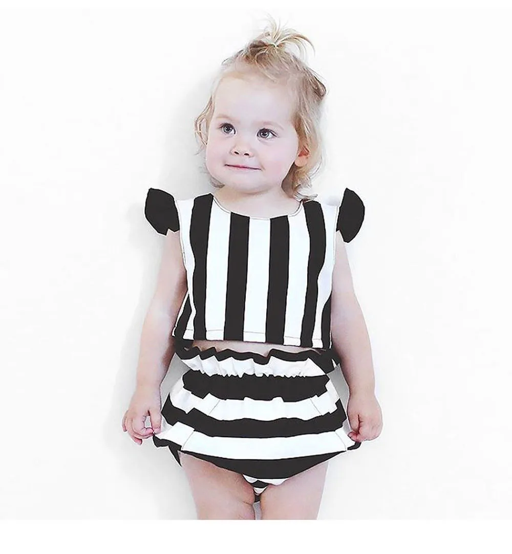 LONSANT Two Piece Kids Clothes High Newborn Infant Baby Girl