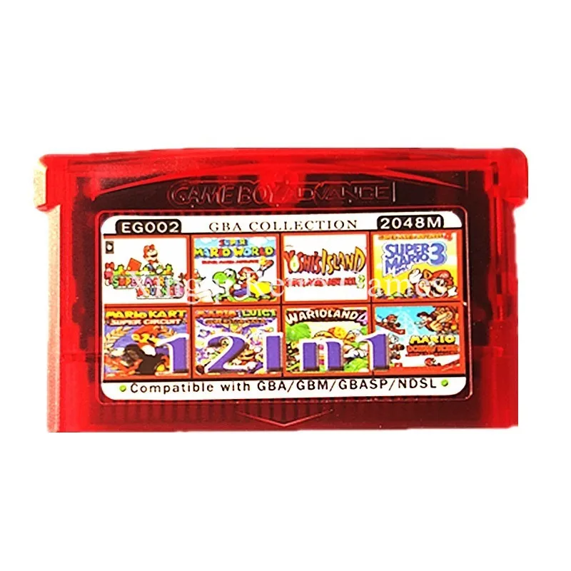 Nintendo GBA Game EG002 12 in 1 Video Game Cartridge Console Card Compilations Collection English Language