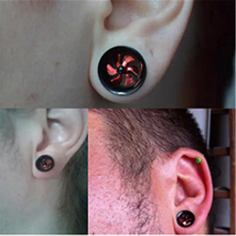 Rvs Pinwheel Oordoppen Tunnels Flesh Uitbreidingen Piercing Oordoppen
