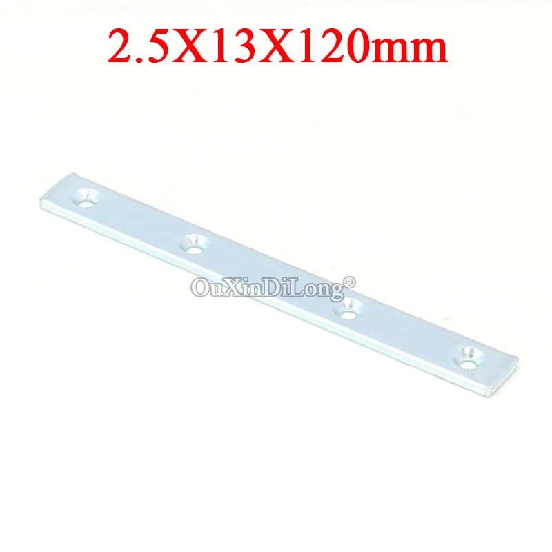 NEW 50PCS Metal Straight Flat Corner Braces Furniture Connecting Fittings Frame Board Support Brackets Repair Parts 2.5X13X120mm |