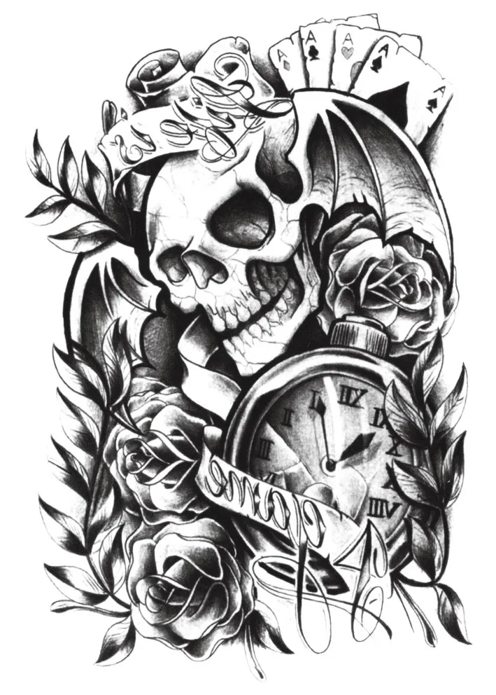 Yeeech Temporaire Tatouages Autocollant Pour Hommes Femmes
