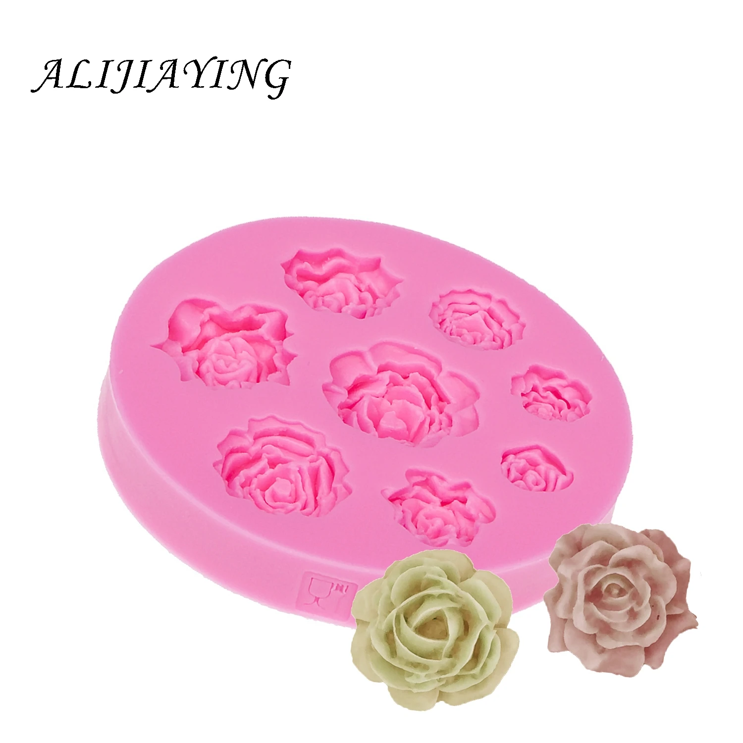 

Valentine's Day 9 holes Flower Rose Silicone Mold Cake Decorating Tools for Sugarcraft chocolate fondant dessert decorator D0049