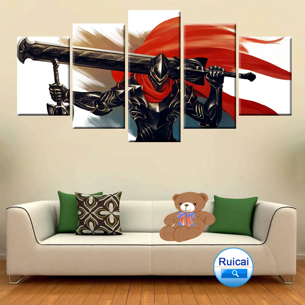 

Undead King, Anime Poster Canvas Painting 5 Panel HD Print Home Decor Children's Room Wall Art