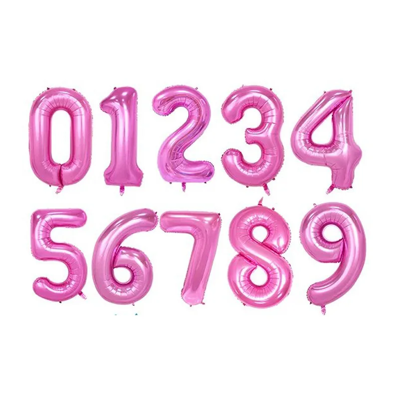 Wholesale 40"rose gold balloons foil Number balloon birthday party decorations globos happy birthday ballon