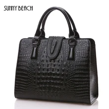 Солнечная пляжная женская сумка из натуральной кожи женская сумка-мессенджер из крокодиловой кожи женская сумка