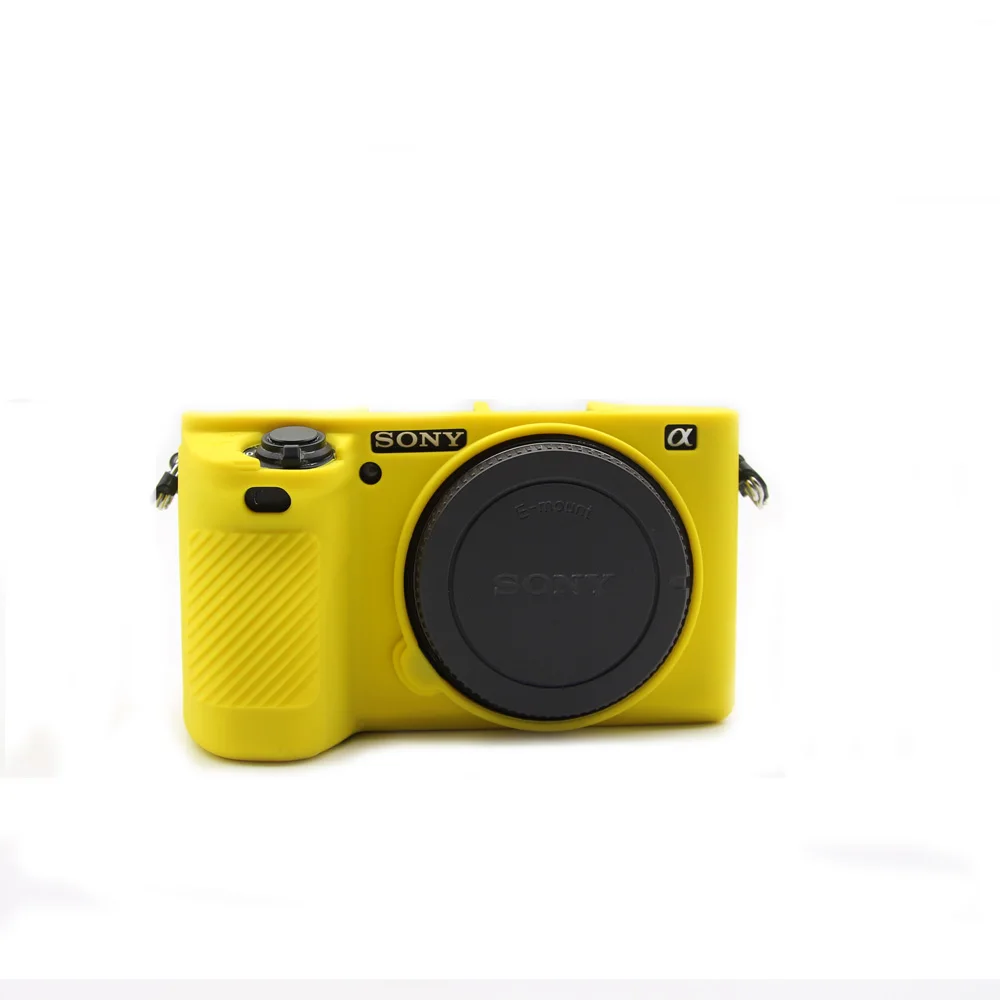 Yellow Силиконовые Камера Мягкий защитный чехол для кожи крышка для sony a6500 Камера сумка - Цвет: Yellow