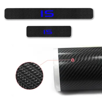 

4Pcs Car Door Sill Protector Decoration Stickers For Lexus IS 4D Carbon Fiber Door Plate Scuff Protection Car Accessories