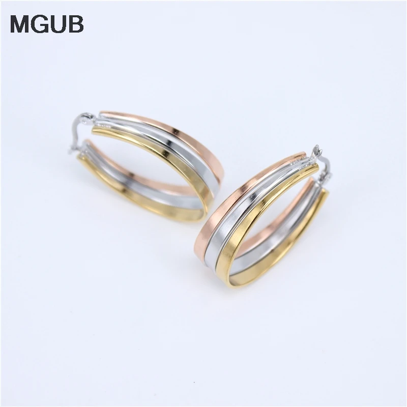 Серьги MGUB из нержавеющей стали 316L для регби 3 цвета Классические Красивые женские