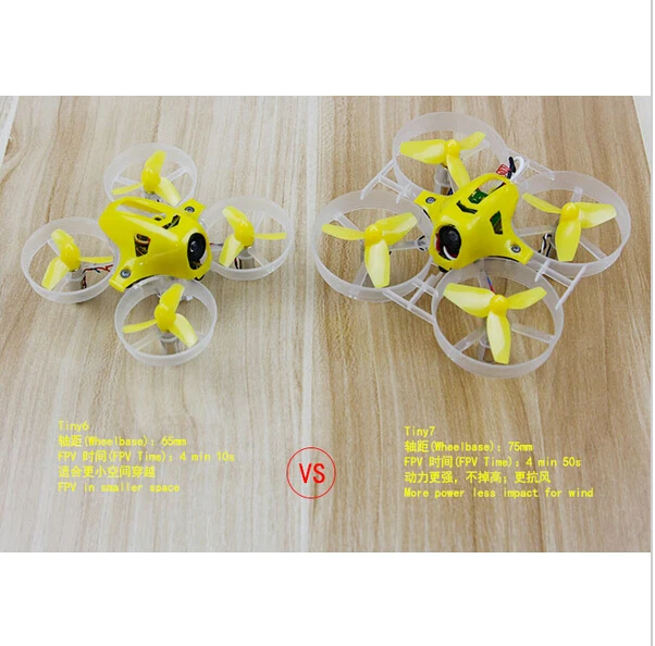 

Tiny7 Tiny6 RTF Mini Racer Pocket Drone Indoor Quadcopter with 800TVL Camera Feiyusky F6 Transmitter Receiver