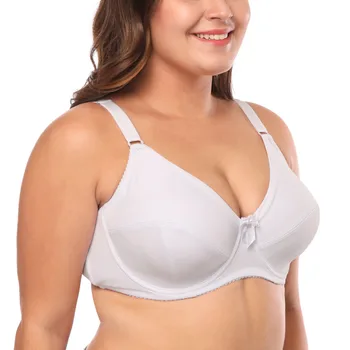 

Women Non-padded Bra Full Figure Underwired Plus Size Soft Bra DD/E/F N189