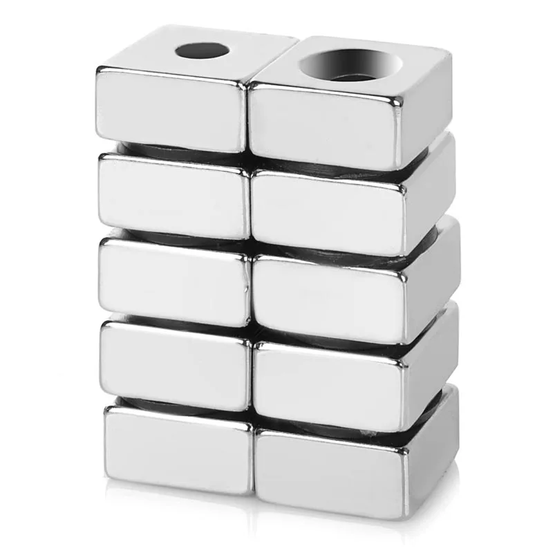 F20x20x10 5mm Square NdFeB N35 Magnet Silver 10PCS ND FE B Round