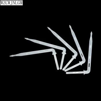 

20 pcs White Drip Emitter Curved Arrow Dripper Plants Bend Sprinklers Micro Irrigation System connectors for 4/7mm Hose