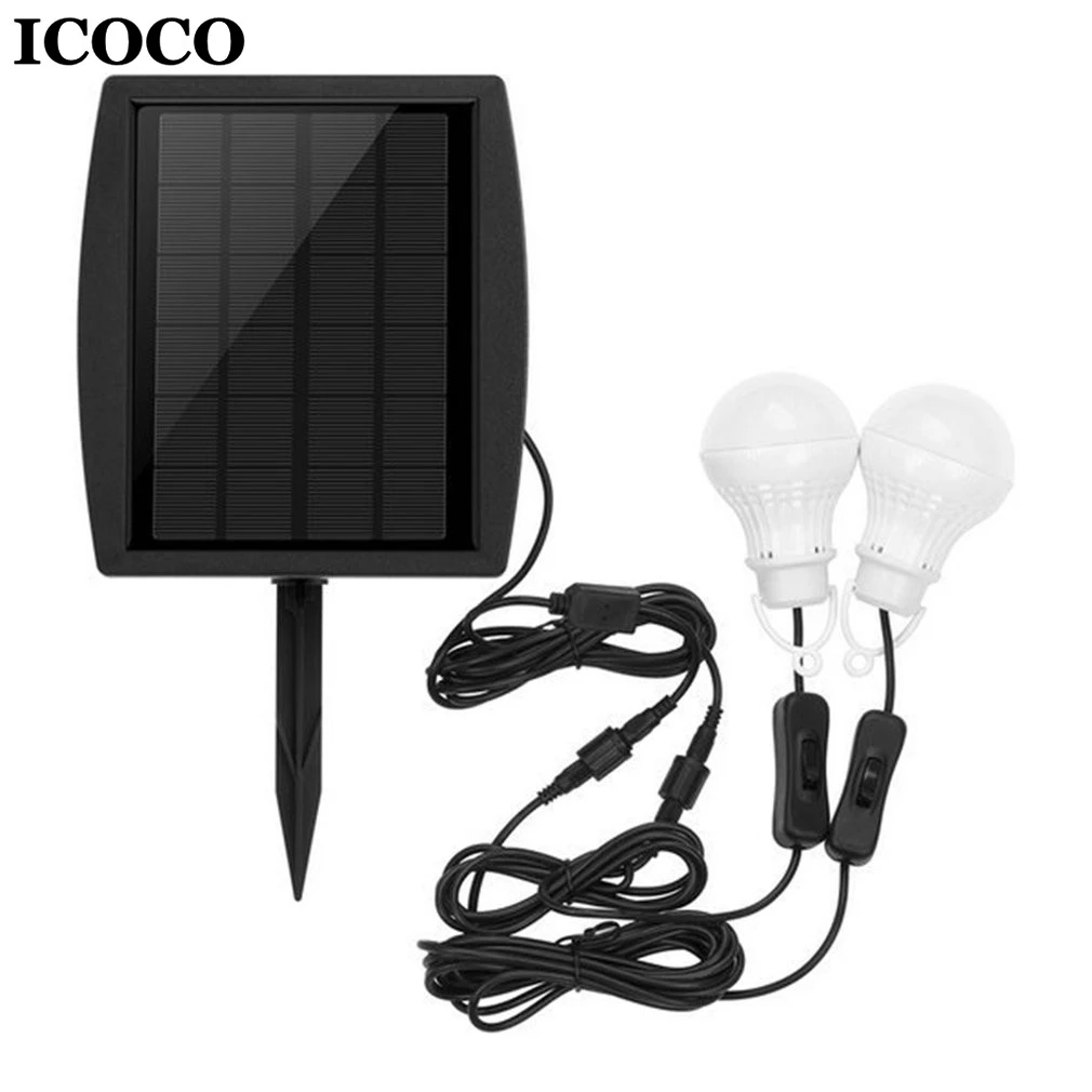 

ICOCO Portable 10 LEDs Solar Power Bulb Light Emergency Night Light for Home Outdoor Fishing Camping Hiking Drop Shipping Sale