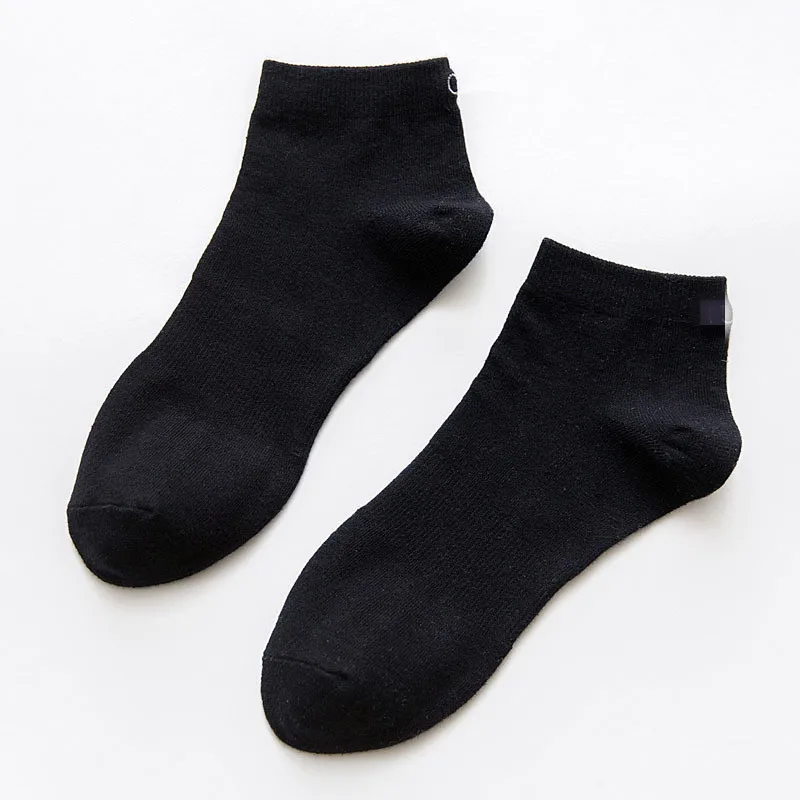 Хлопковые однотонные короткие носки с буквенным принтом; удобные дышащие впитывающие пот повседневные мужские носки; горячая распродажа