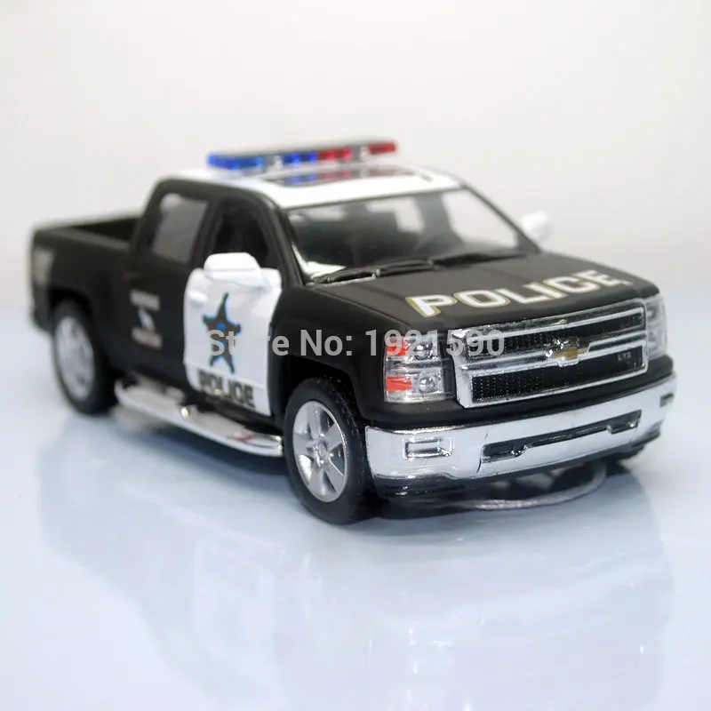 KT 1/46 масштаб автомобиля игрушки полиции Ver. 2014 Chevrolet Silverado литая под давлением металлическая модель автомобиля для подарка/детей/коллекции