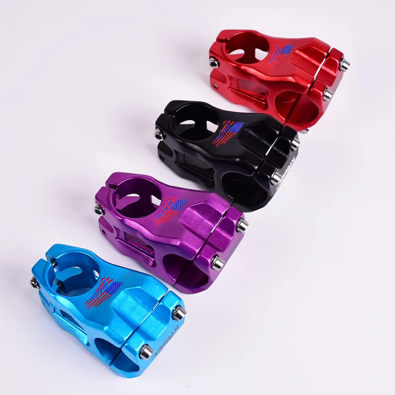 KRSEC mountain bike accessories Riser 3D forging 28.6*31.8*45MM ultralight short handle Bicycle Stem Short 145g Red 0 degre