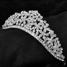 Luxury bridal hair jewelry wedding crown Diademe Crystal Rhinestone Tiara Hair Headpiece Wedding Bridal Head Crown 1042