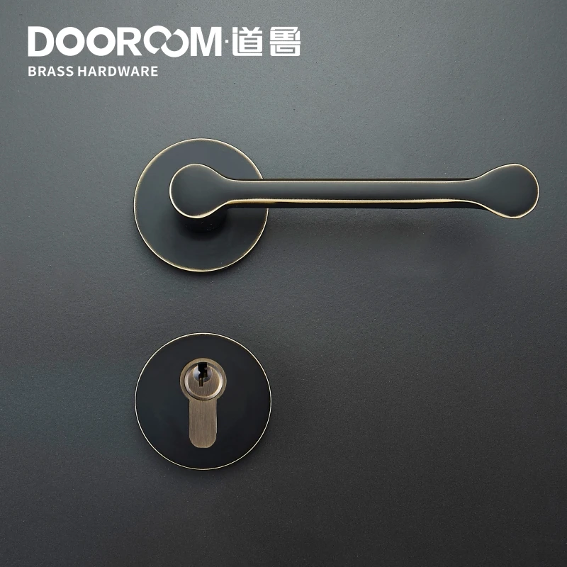 Дверной рычаг Dooroom из латуни американский скандинавский современный твердой