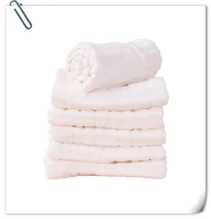 Wasoyoli 5 штук/Лот 12 слоев белой ткани 17x46 см Муслин Хлопок Seersckuer младенческое Кормление Купание мытье лица