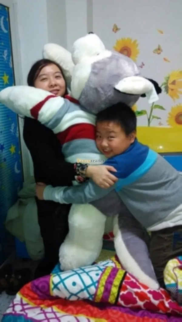 Fancytrader Real Pictures! 71'' 180 Giant JUMBO Plush Stuffed Emulational Husky Dog, Free Shipping FT50192 (5)