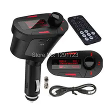 2015 Accesorios Del Coche Rojo Kit de Coche Reproductor de MP3 Transmisor FM Inalámbrico USB SD MMC + Control Remoto de alta calidad de Radio de Coche modulador
