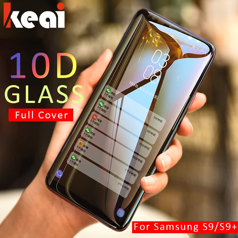 10D Full Cover Tempered Glass For Samsung Galaxy A7 2108 Note 9 8 Screen Protector For Galaxy S8 S9 A6 A8 Plus 2018 S7 Edge Film best phone screen protector