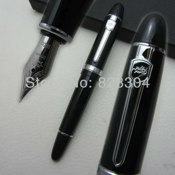 

Jinhao 159 upscale black medium nib fountain pen free shipping domineering