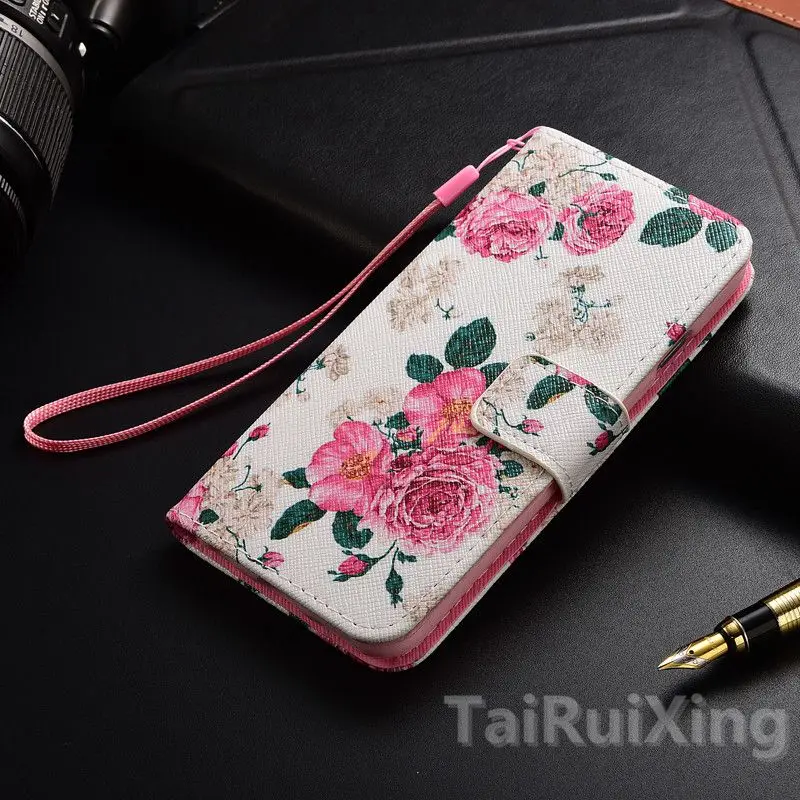 Роскошный кожаный чехол книжка для телефона Samsung Galaxy S8 S 8 кошелек с цветочным