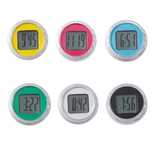 Mini Motorcycle Clocks Watch Waterproof Stick-On Motorbike Mount Watch Digital Clock Car Styling