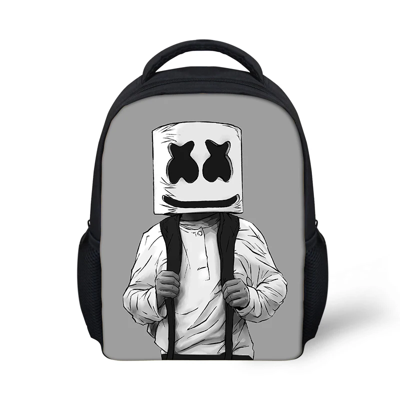 

School Bag Marshmello Backpack for Kids Boy Girls Female Backpack Printing schoolbag School Supplies Casual Mask DJ Satchel