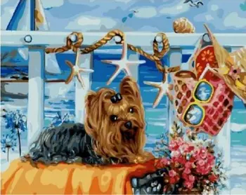

cioioil-T1167 yorkshire terrier painting by numbers on canvas wall pictures coloring by numbers with acrylic paints for home dec