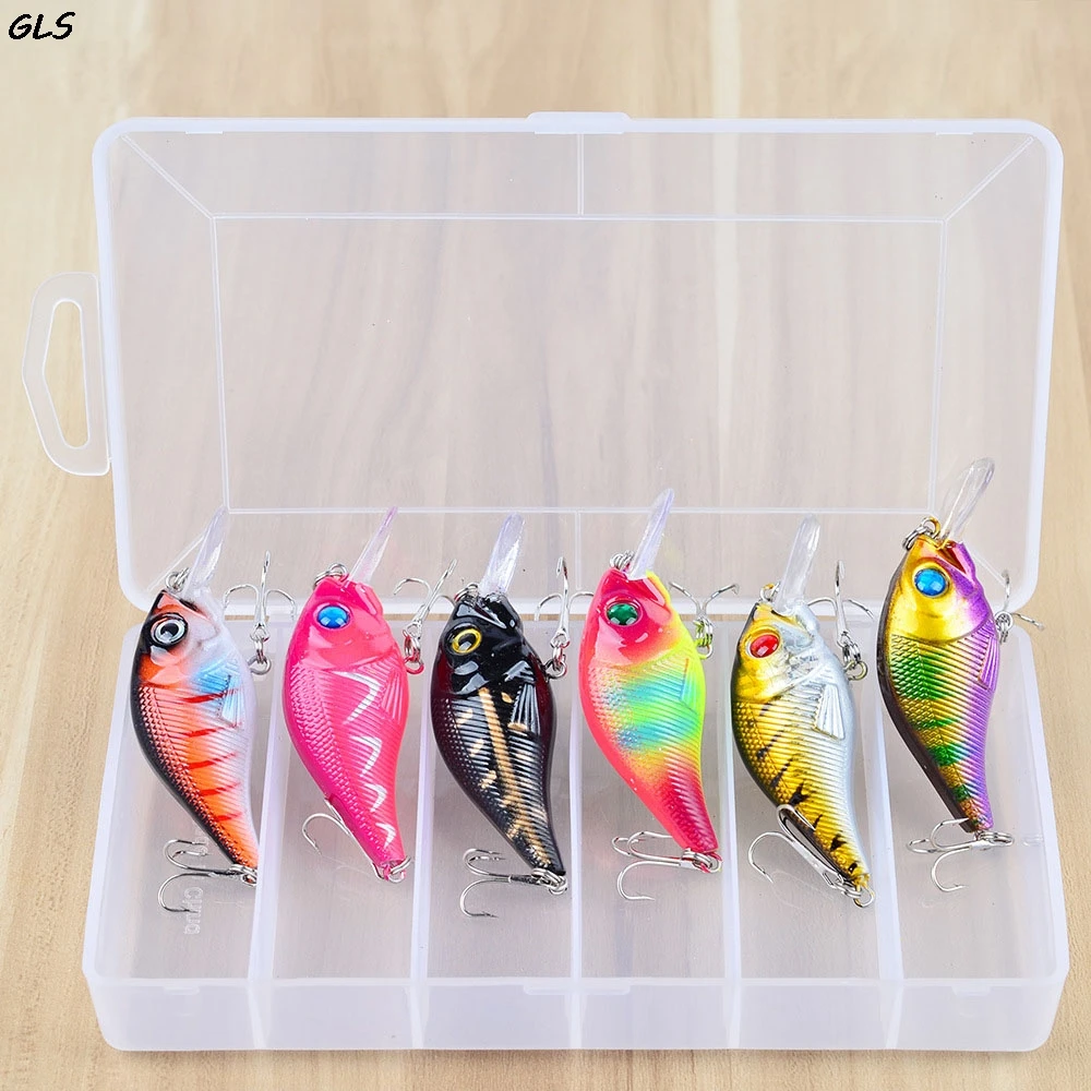 

6pcs 11.5g Mixed Colors Fishing Lure Kit Minnow floating Lure Isca Crankbait Bait Pesca