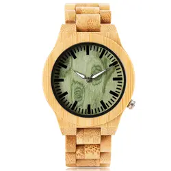 Мода природа древесины браслет раза застежка спортивные наручные часы Для женщин Горячая Творческий Повседневное кварцевые бамбук
