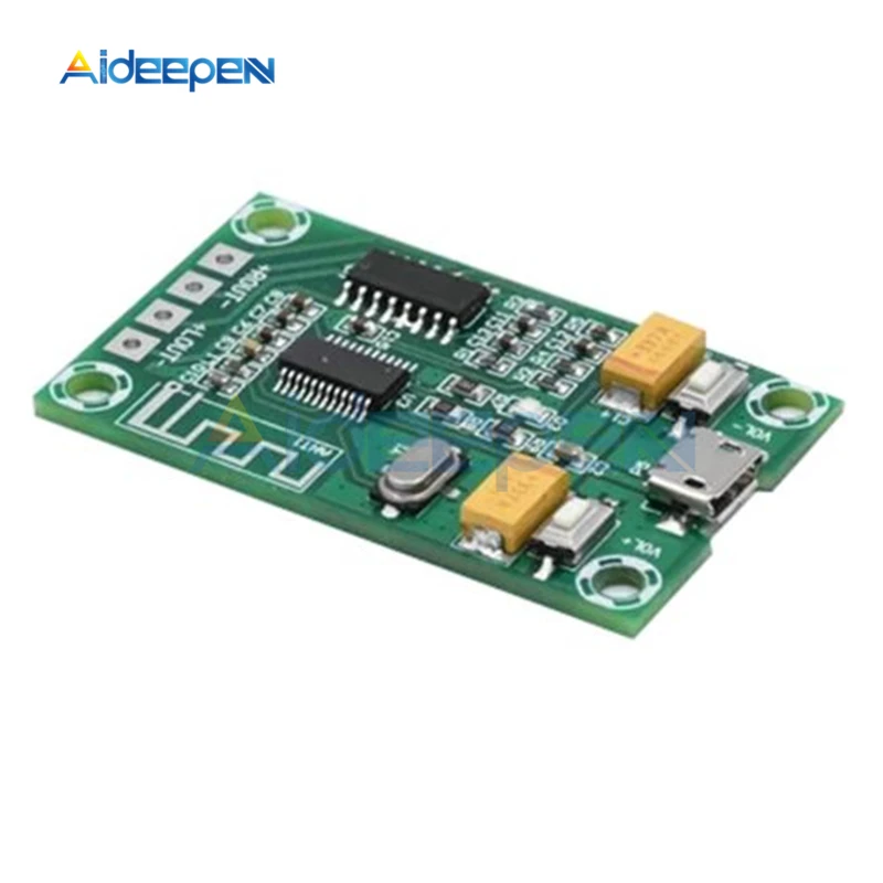 

Micro USB 5V 10W PAM8403 Bluetooth Digital Stereo Amplifier Board 3W*2 2 Channel Class-D Audio Amplifier Module 3W+3W XH-A151